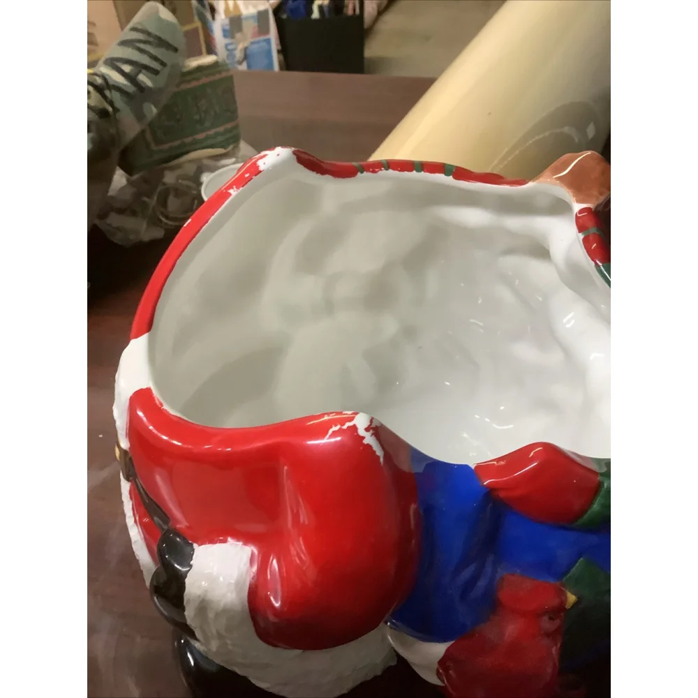 Mr. Moose & Friends Santa Snowman 3D Ceramic Cookie Jar